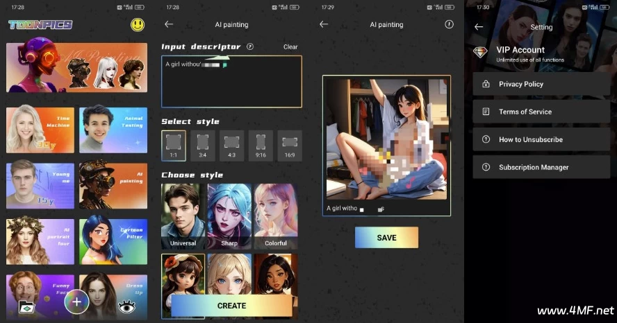 Toonpics v1.6.2 超强AI 无违禁词 解锁永久会员