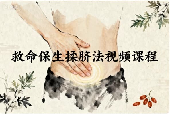 救命保生揉脐法视频课程