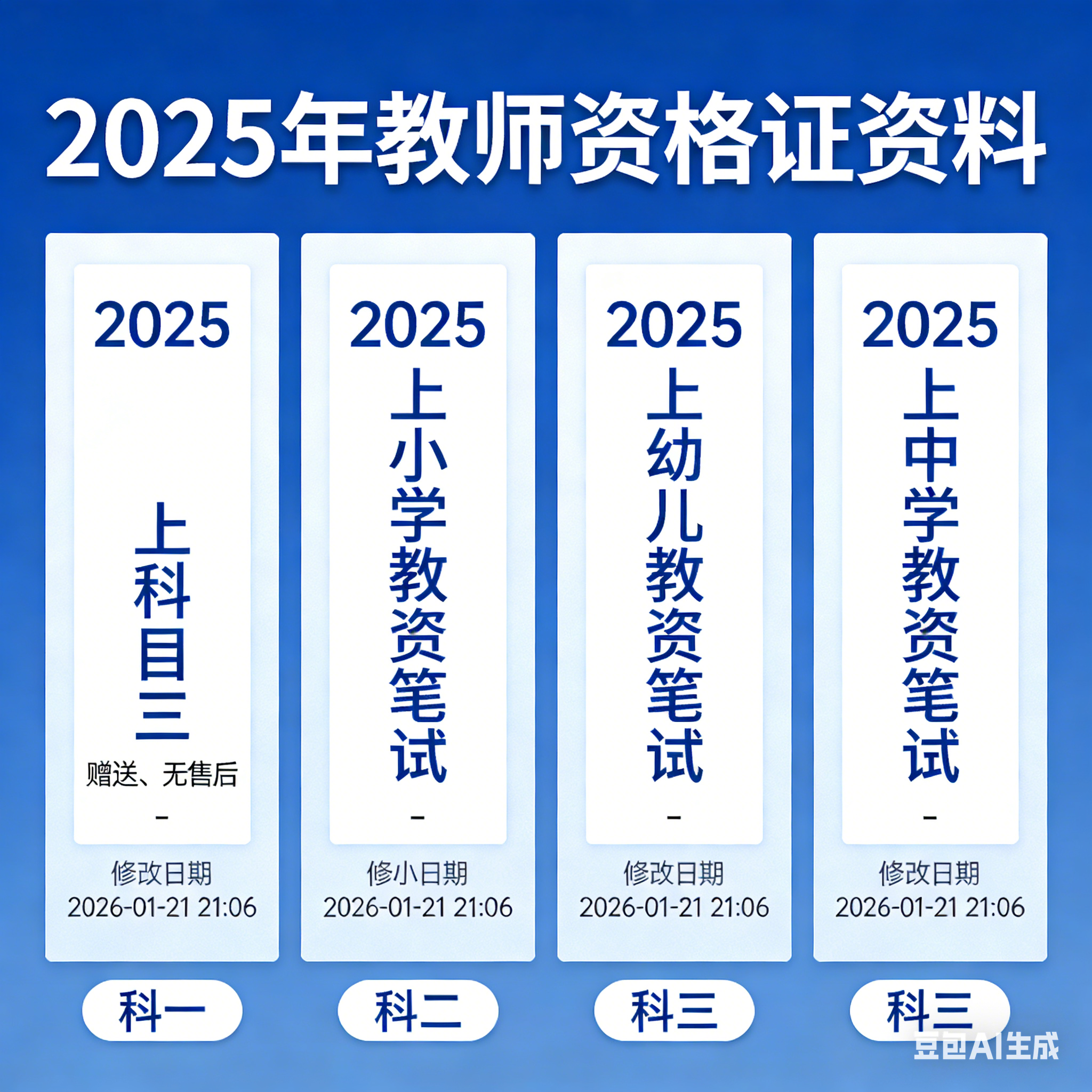 2025年教师资格证笔试全套备考资料【科一+科二+科三】