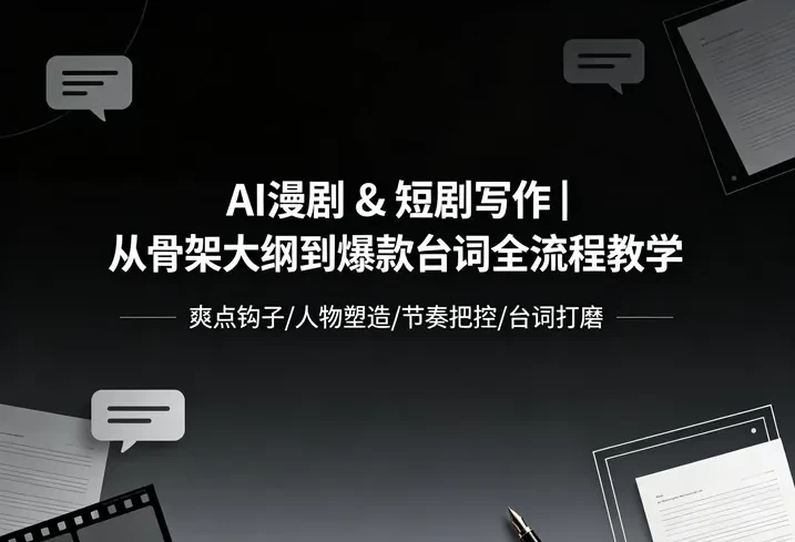 【短剧创作】从骨架大纲到爆款台词全流程教学
